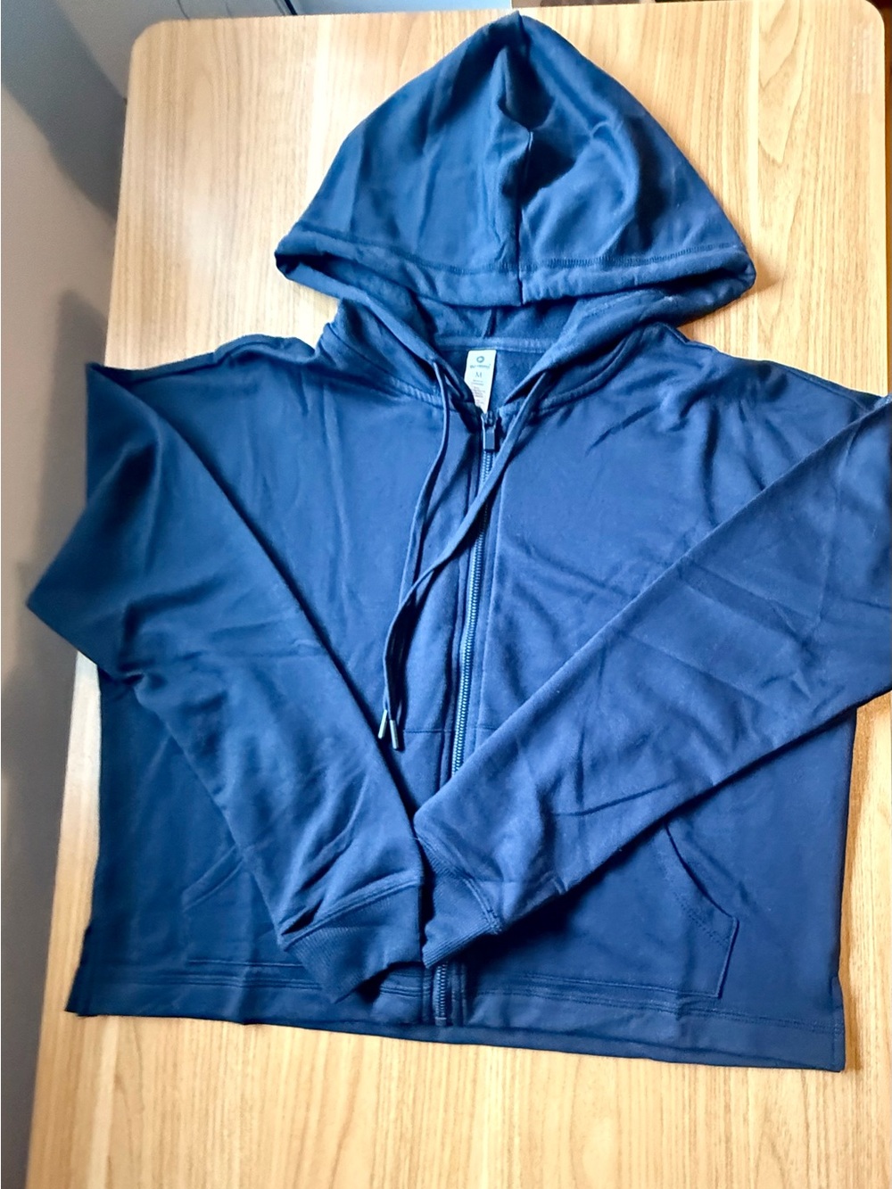 90 Degree By Reflex Full Zip Hoodie Jacket Dark Navy Women’s Medium Athleisure